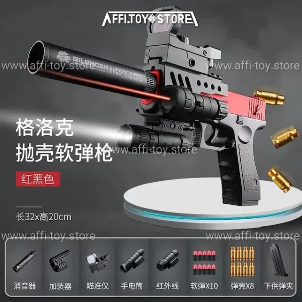 New Plastic EVA Foam Darts Bullets Gun Aim Train Handgun Air Gun 10
