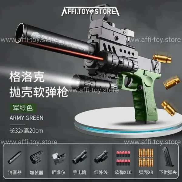 New Plastic EVA Foam Darts Bullets Gun Aim Train Handgun Air Gun 14