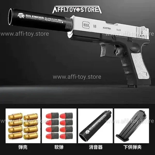 New Plastic EVA Foam Darts Bullets Gun Aim Train Handgun Air Gun 9